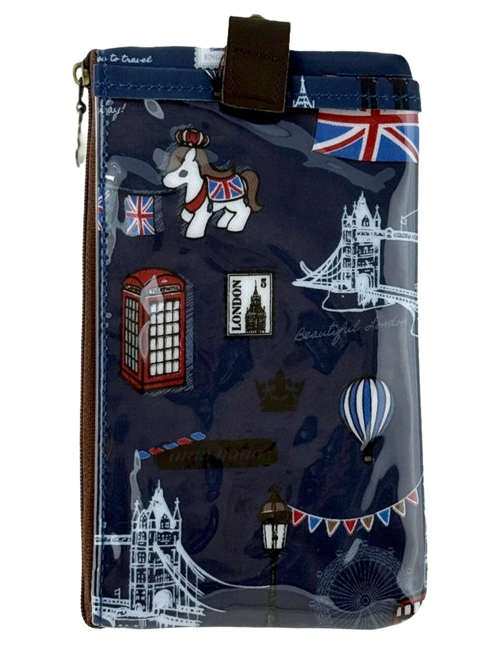 Waterproof London Phone Case Pouch W/ Neck Strap